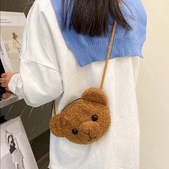 Other - Girls Brown Bear Crossbody Coin Pouch Purse New